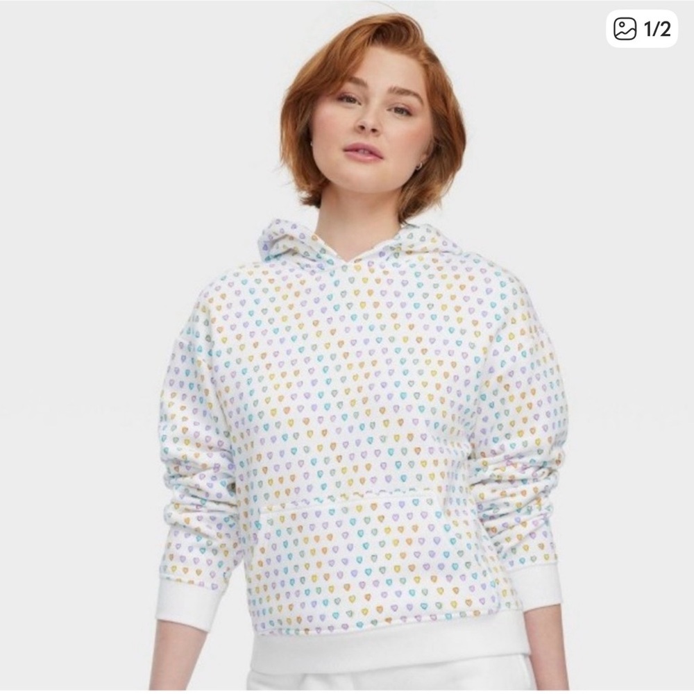 Roller Rabbit x Target Disco Hearts Hoodie ❤️🩷🧡💛